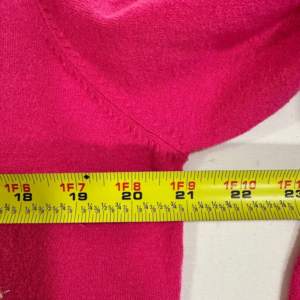 Susan Bristol Poodle Cardigan Womens L Pink Hand Embroidered Beaded Knit Sweater - Picture 6 of 7